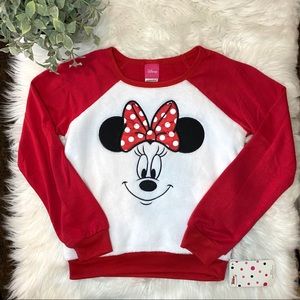 NWT Disney Minnie Mouse Red & White Sweatshirt 6X